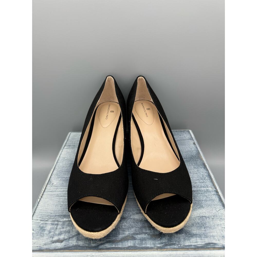 NEW Bandolino Women’s Espadrille Wedge Pumps Black Size 10M - Picture 3 of 10